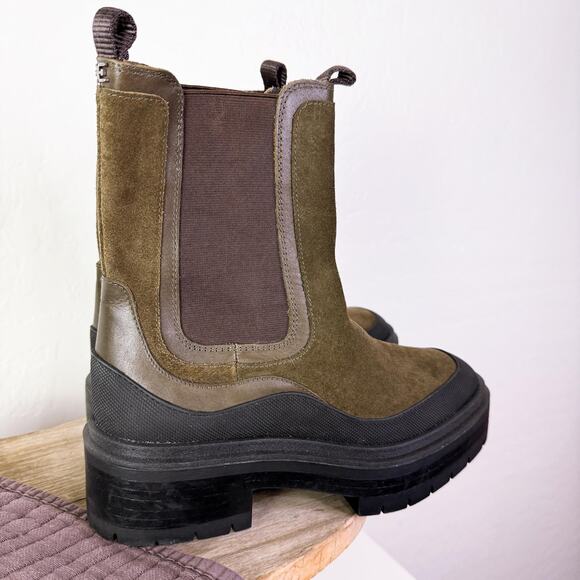 Sam Edelman Lulia Leather Suede Chelsea Lug Sole Platform Combat Boots 7.5 NWT - Picture 8 of 10